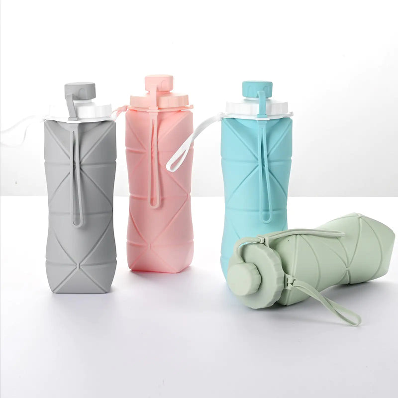 Folding Silicone Water Bottle Sports